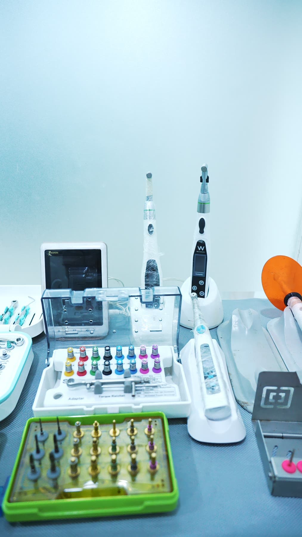 Implant motor and component tray