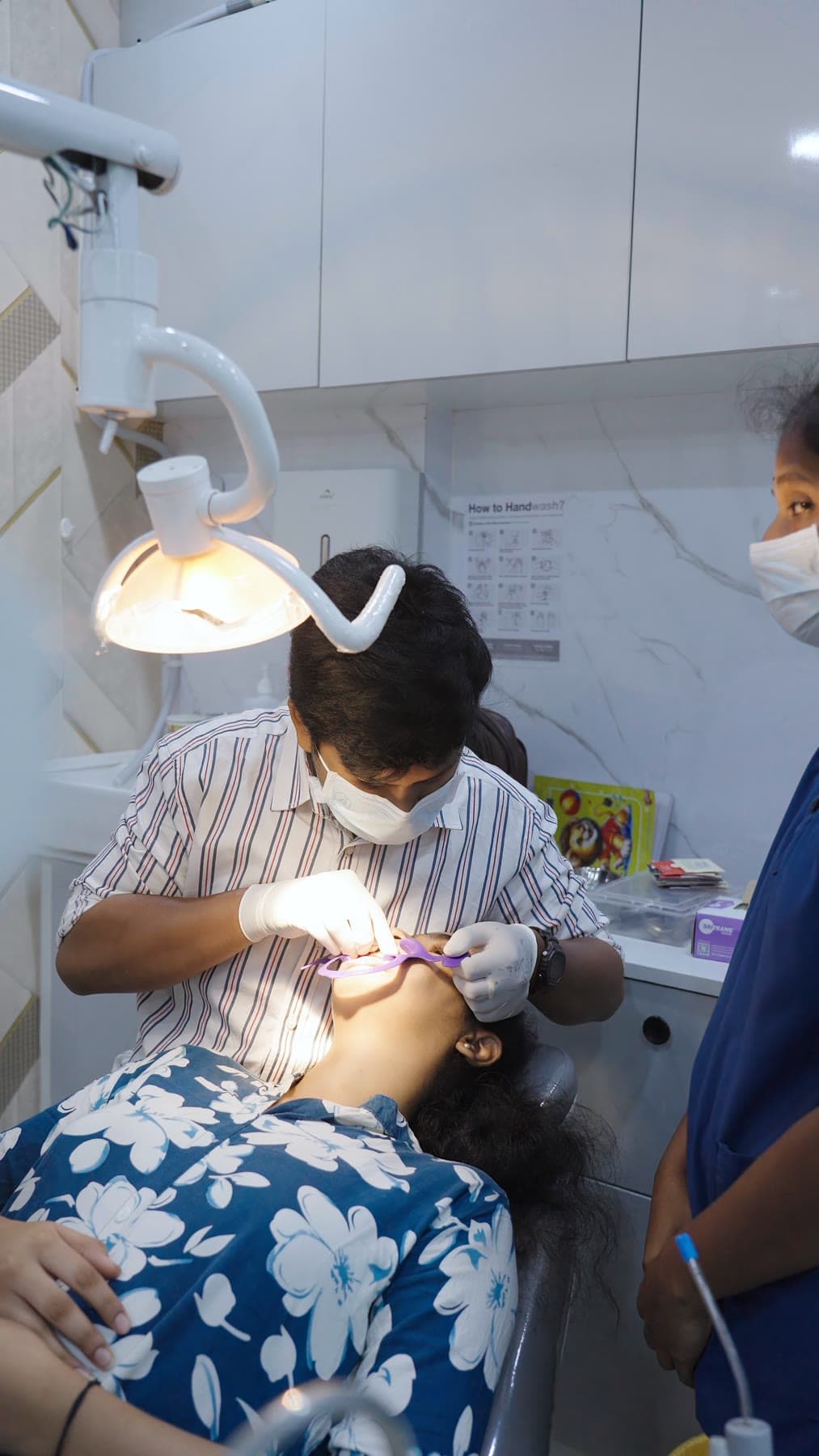 Supervised clinical procedure in the training clinic