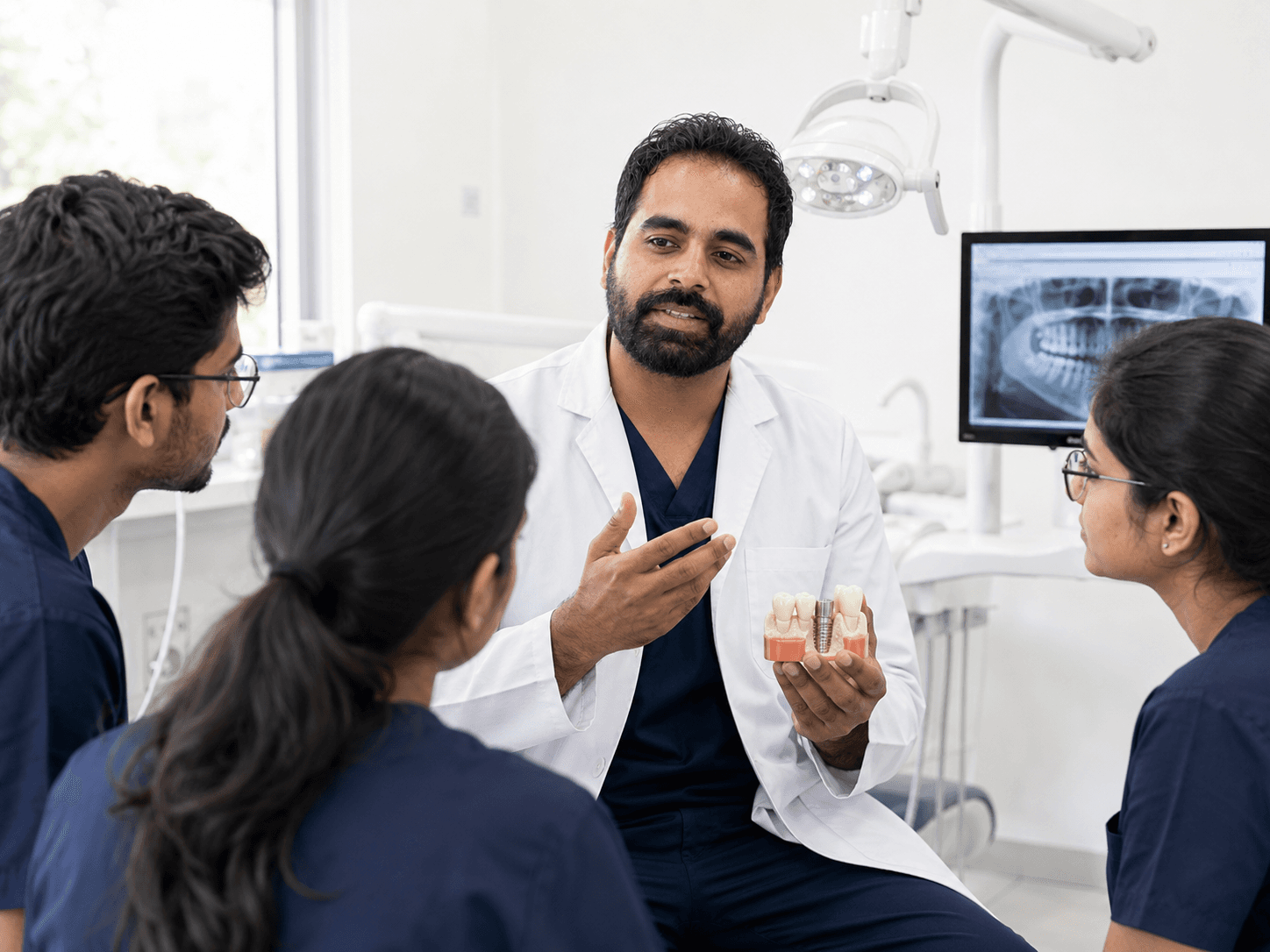 Small group mentorship — intimate clinical teaching